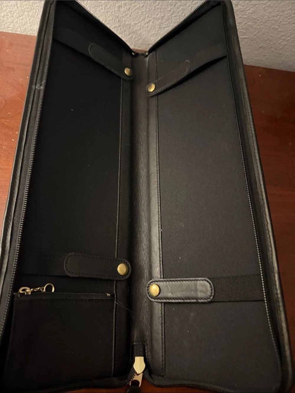 Coach Black Leather Tie Case